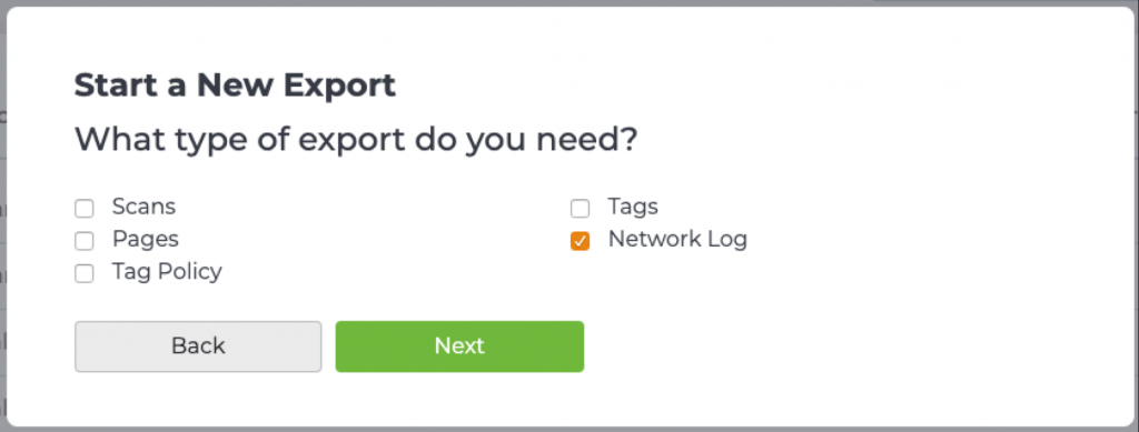 Tag inspector exports feature