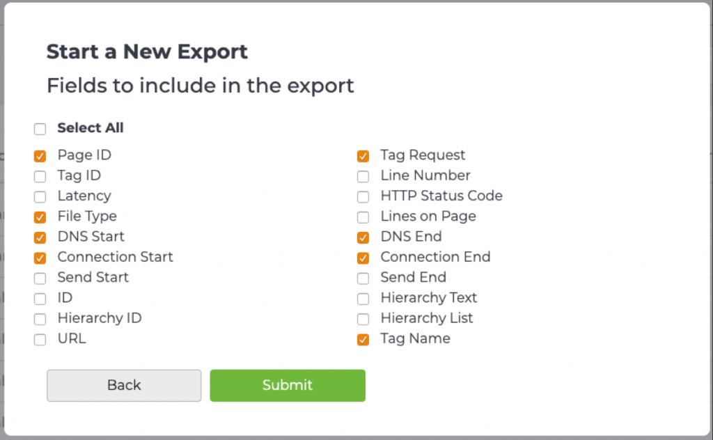 Tag Inspector scanner exports feature
